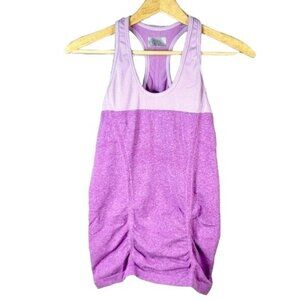 Athleta Tank Top Purple Small Ruched Racerback #982945 Athletic Fast Track